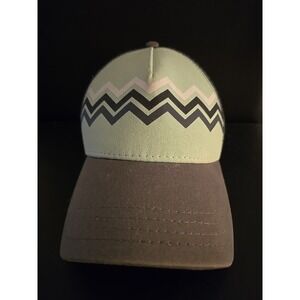 Mickey Disney Golf Pukka Hat Adjustable SnapBack Mint Green Gray Chevron Cap